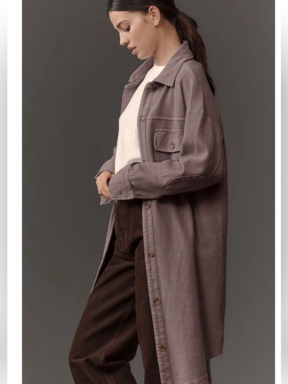 Anthropologie duster shacket in purple - Picture 14 of 14